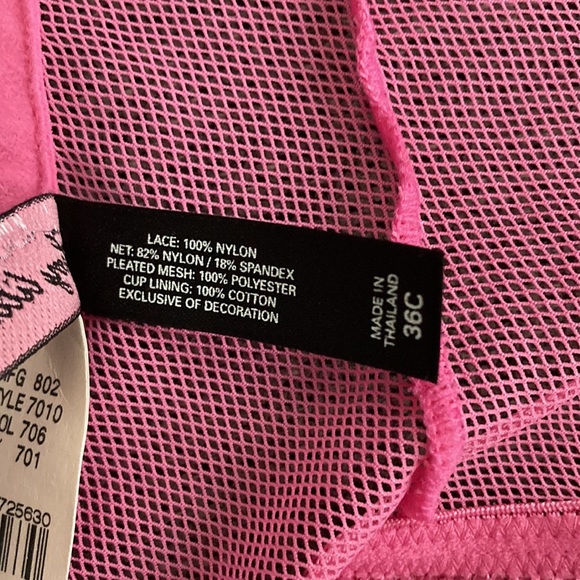 NWT Victoria’s Secret sexy little things polka dot corset pink orange 36C - Picture 6 of 7